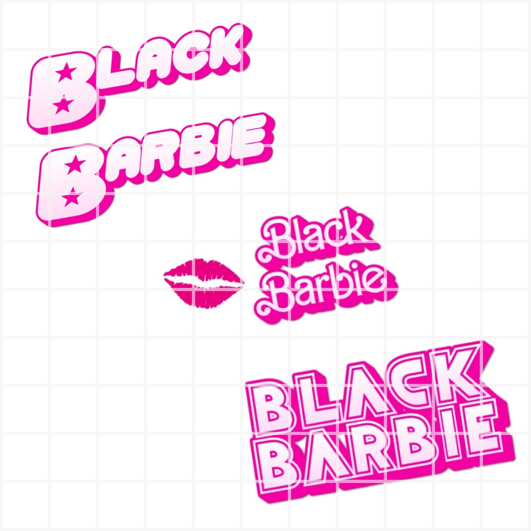 Barbie Script Black Black Barbie, Barbie Font PNG Files Bundle - Etsy Australia