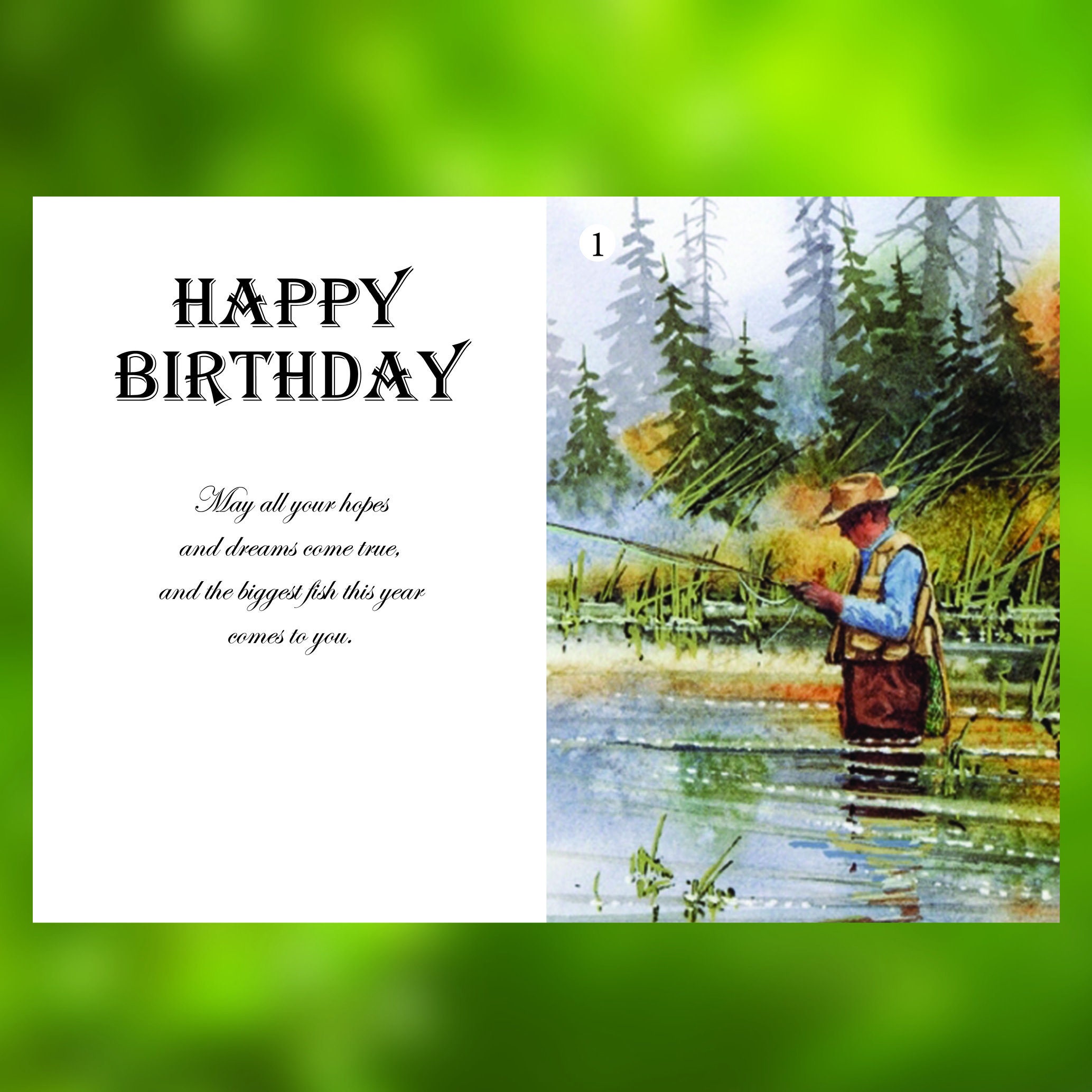 BIRTHDAY CARD. Fly Fishing Themed. Ideal Father's Day Etsy