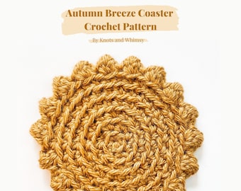 Autumn Breeze Coaster Crochet Pattern: Spiral Design (PDF Download)
