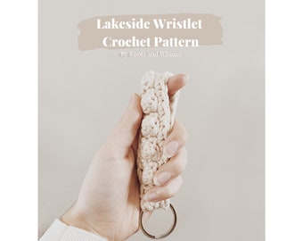 Lakeside Wristlet Crochet Pattern | Boho Keychain PDF | Quick Beginner Crochet Project
