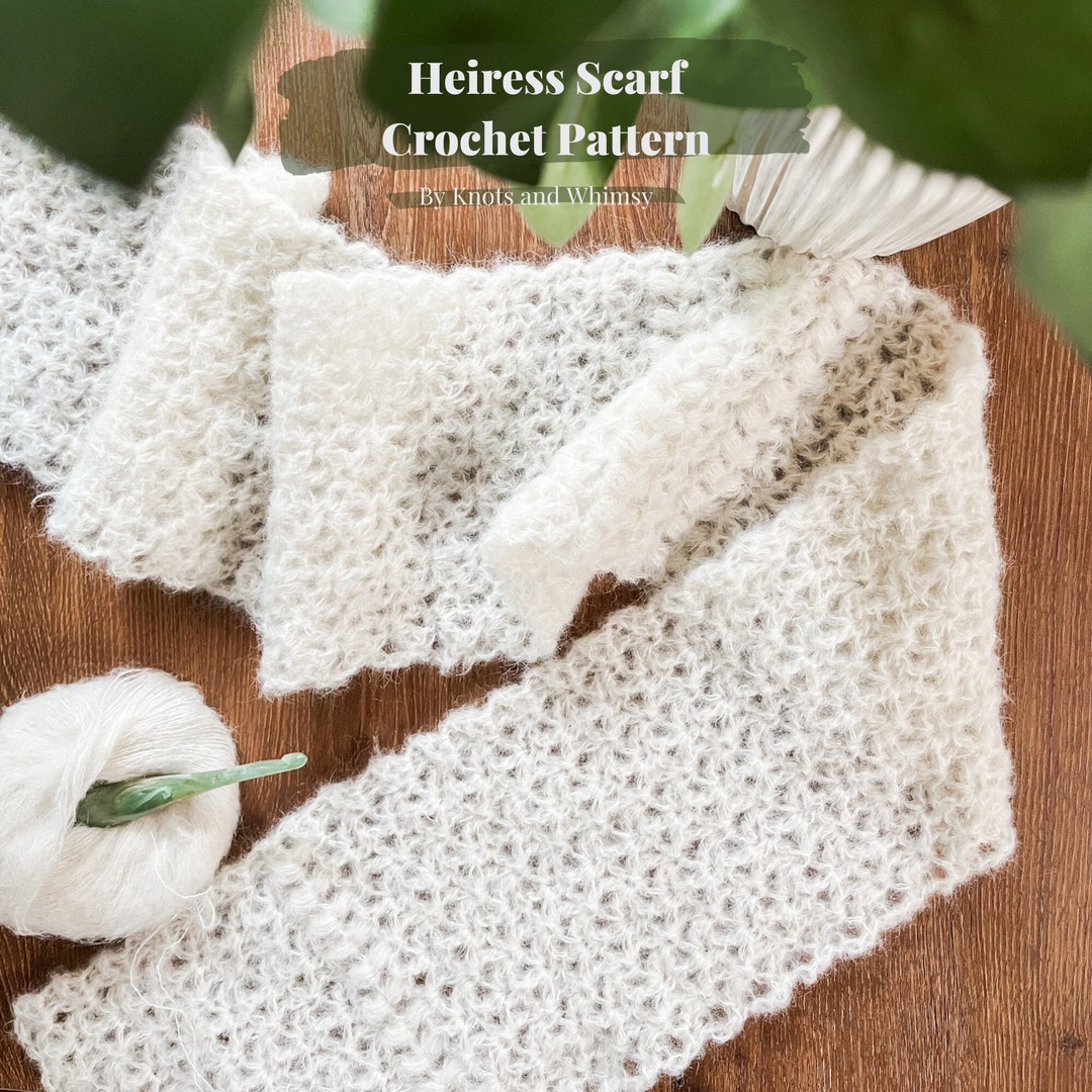 マフラー・ストール mellotory 100% Cashmere Crochet Shawl Muffler (Ivory) il_1080xN.5573600522_h77a.jpg