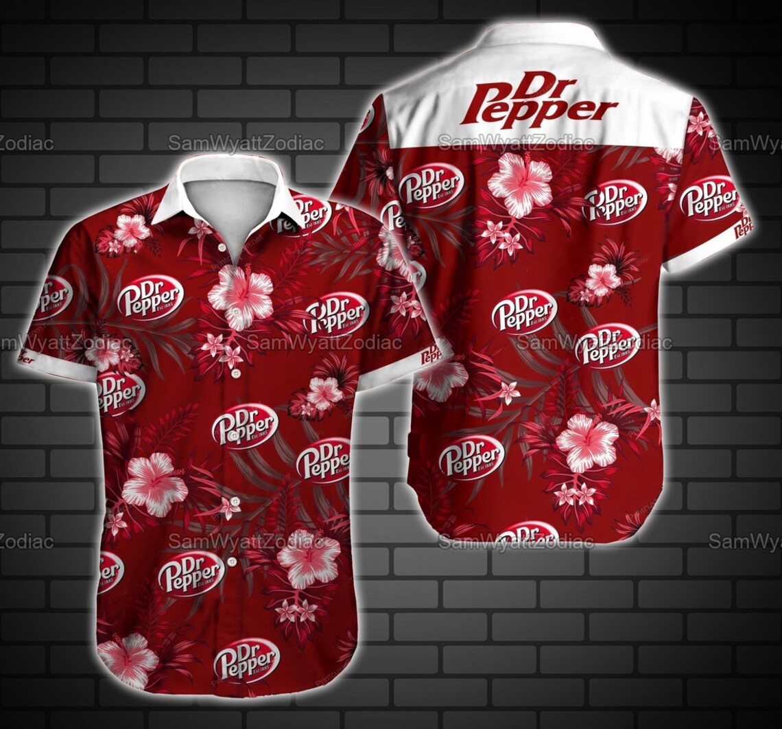 Dr Pepper Hawaiian Shirt Dr Pepper Gifts Dr Pepper Fans Etsy