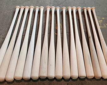 Lot de 16 battes de baseball en bois d'érable de qualité artisanale Blem - Canada