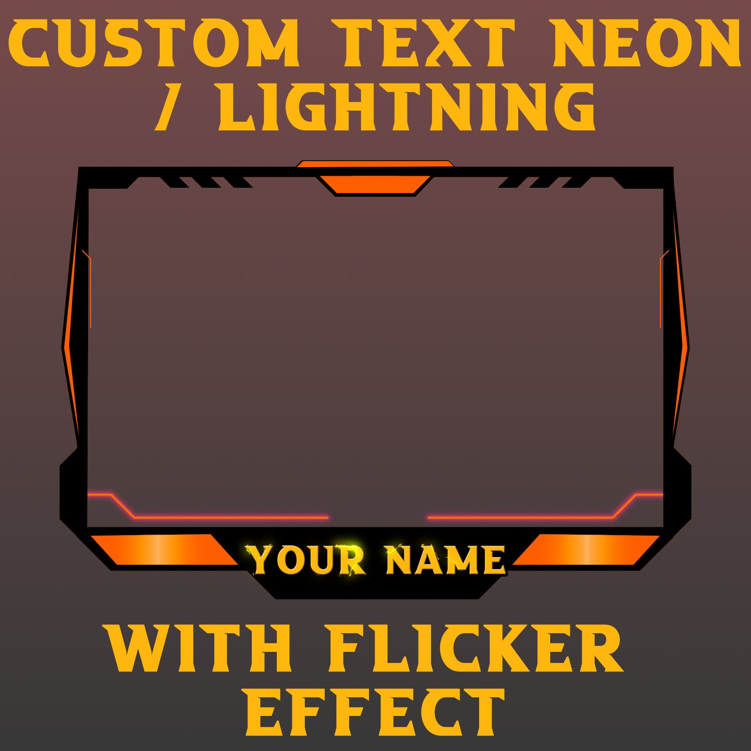Custom Animated Overlay, Webcam Border Lightning/neon/flicker Effect ...