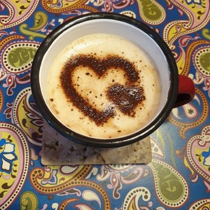 Valentines heart coffee stencil Duo pack