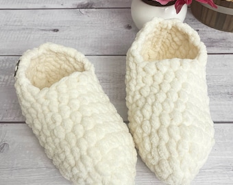 Handmade Crochet House Slippers: Warm Fuzzy Socks