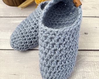 Handmade Crochet Slipper Socks: Cozy Acrylic Knit Winter Gift