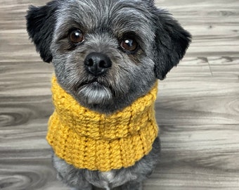 Handmade cowl for dog, Puppy scarf, Warm knit snood for puppy, Pet clothing, Winter accessory for pet, Holiday gift for pet, Dog neck warmer