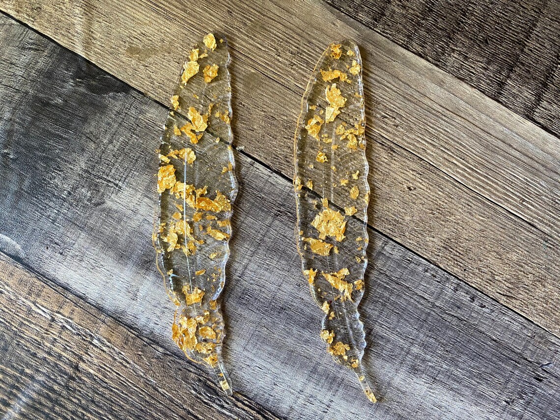 Resin Feather bookmarks Angel Gold Bookish Merch Etsy