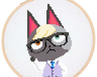 Patrón de punto de cruz de Animal Crossing de Raymond (descarga digital)