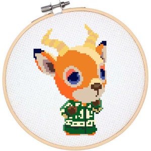 Beau Animal Crossing Cross Stitch Pattern (Digital Download)