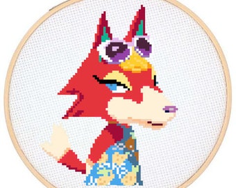 Patrón de punto de cruz de Animal Crossing de Audie (descarga digital)