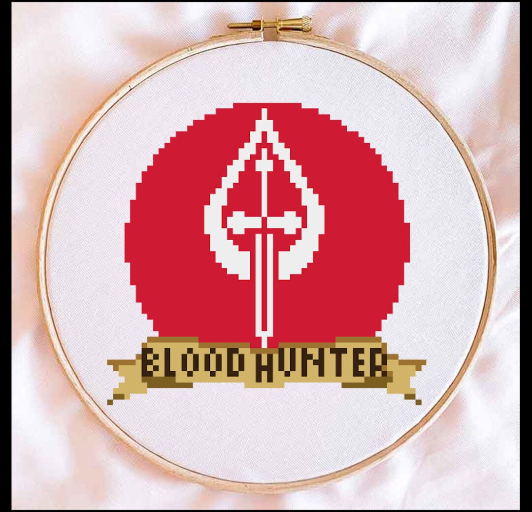 Dungeons and Dragons Class Symbol Cross Stitch Pattern - Blood Hunter ...