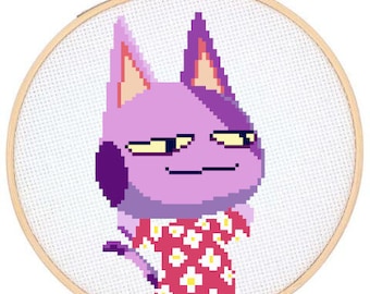 Patrón de punto de cruz de Bob Animal Crossing (Descarga PDF)