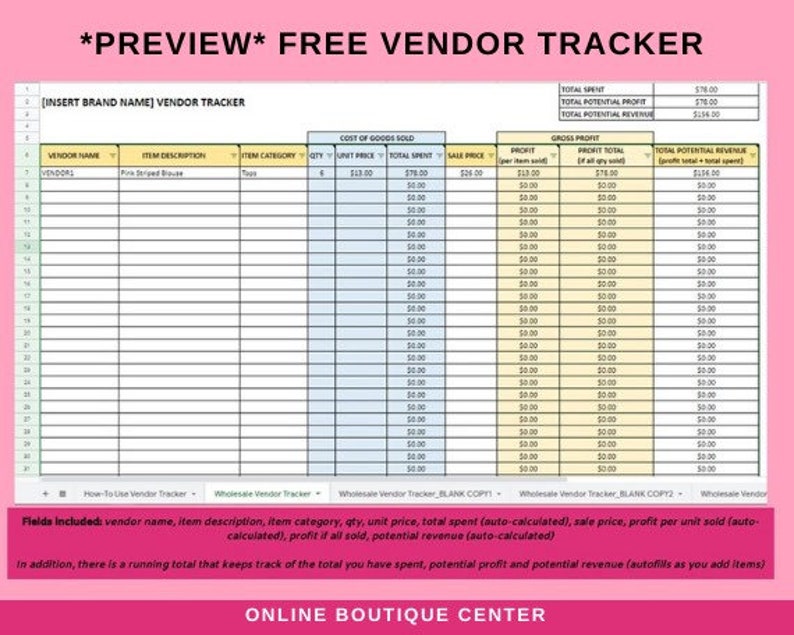 Women Vendor List Plus Size Vendor List Women Clothing Etsy