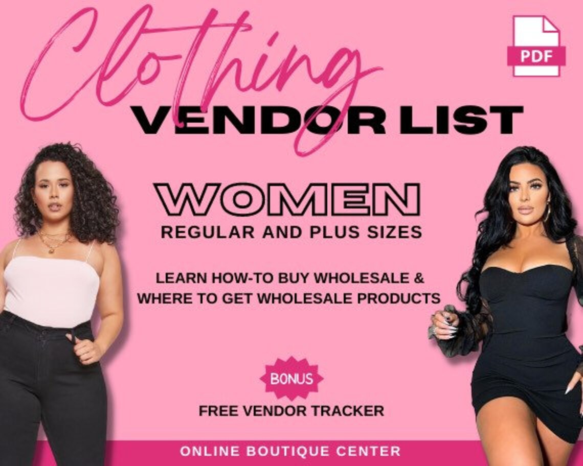Women Vendor List Plus Size Vendor List Women Clothing Etsy