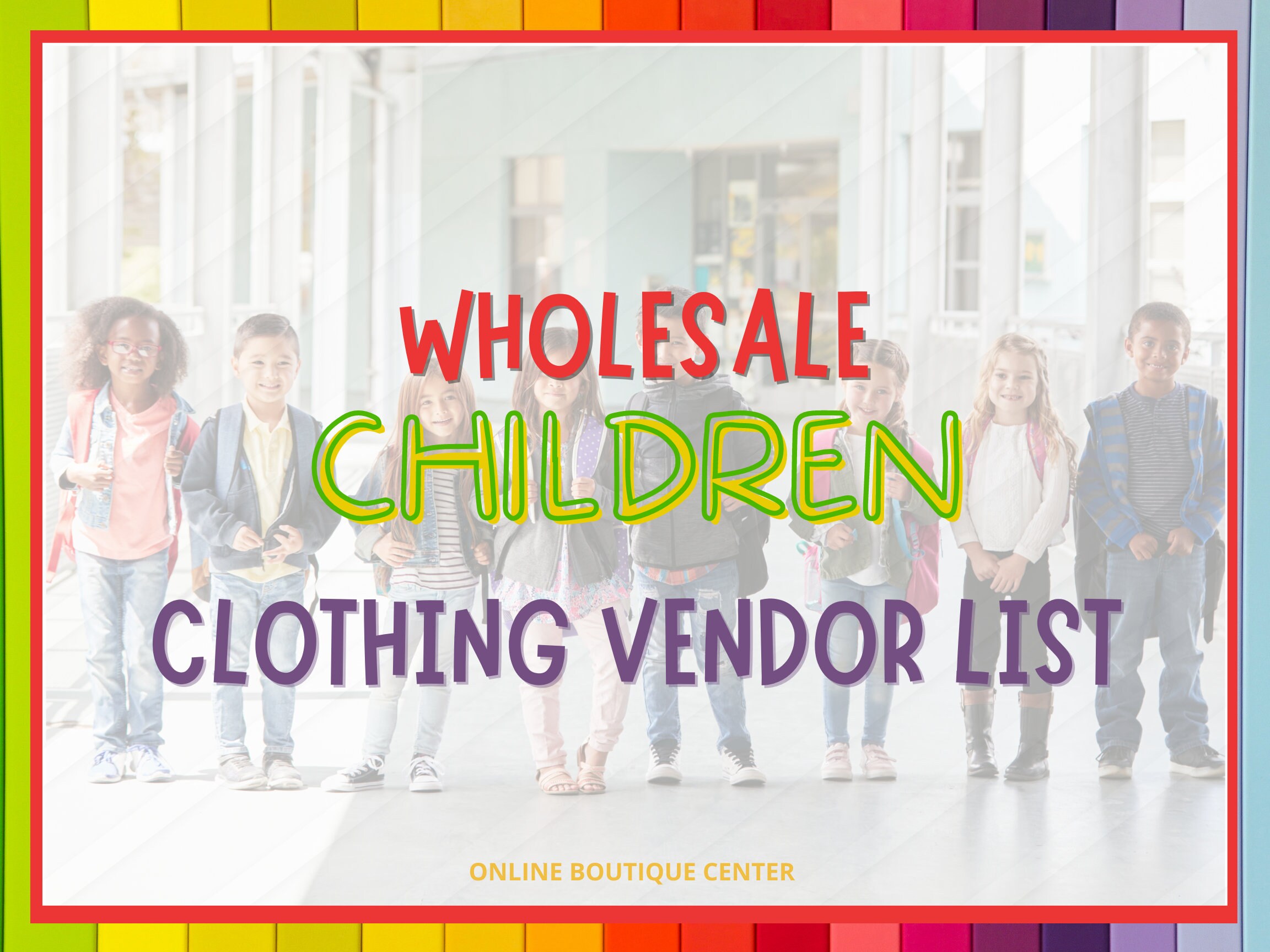40 Wholesale Vendor List for Children Kids Infants Toddlers Etsy