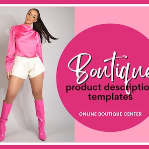 Boutique Product Description Templates | Editable Template | Shopify Template | Website Template | Fashion Template | DIY Template