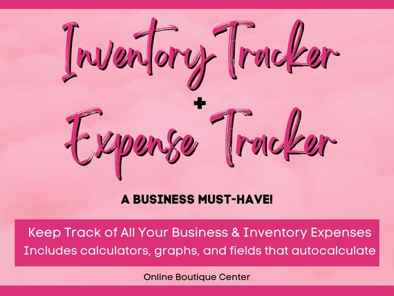 Inventory Tracker, Expense Tracker, Vendor Tracker, Supplier List, Line Sheet, Business Tools, Cash Flow