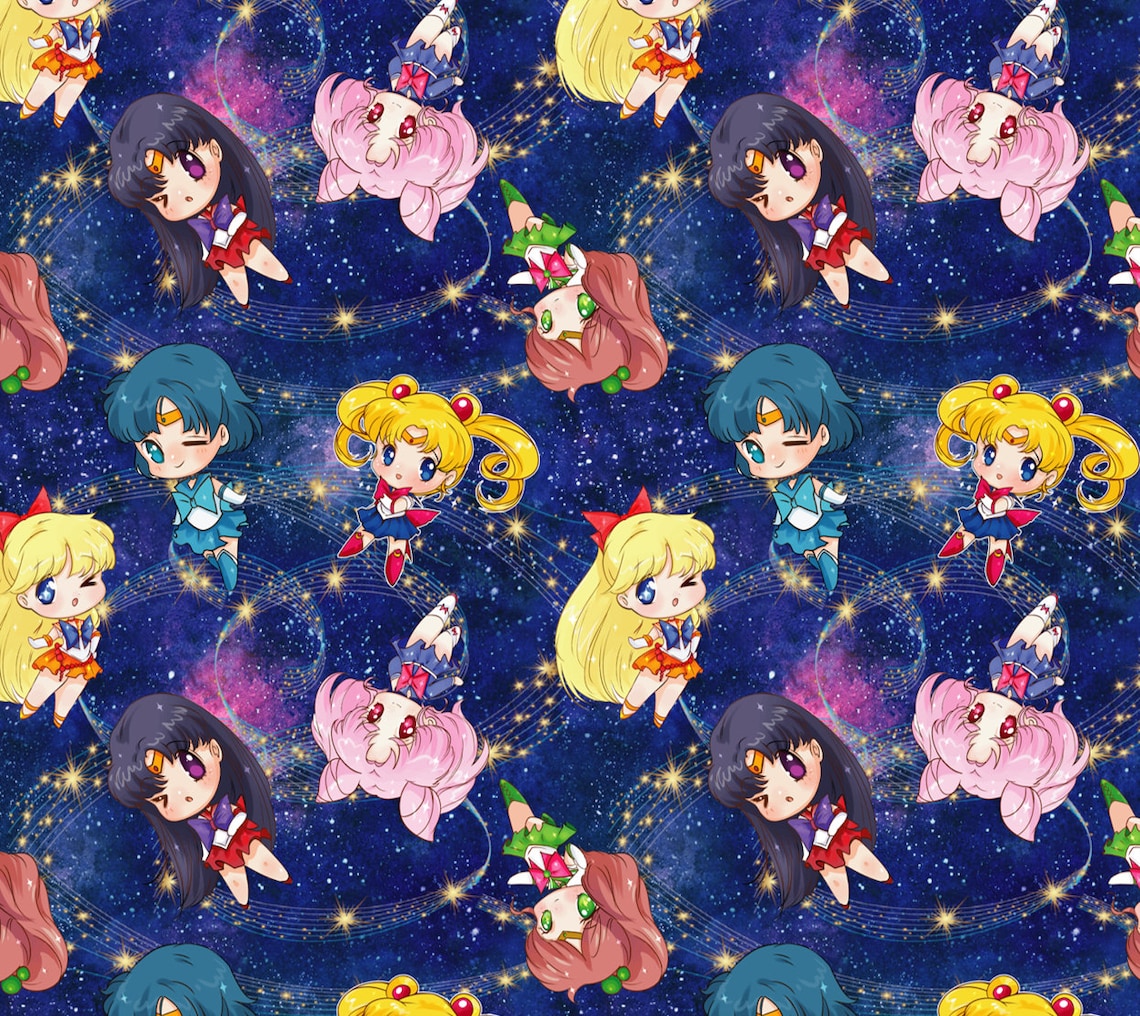 SAILOR MOON REPEAT Pattern Digital Seamless Files Girls - Etsy