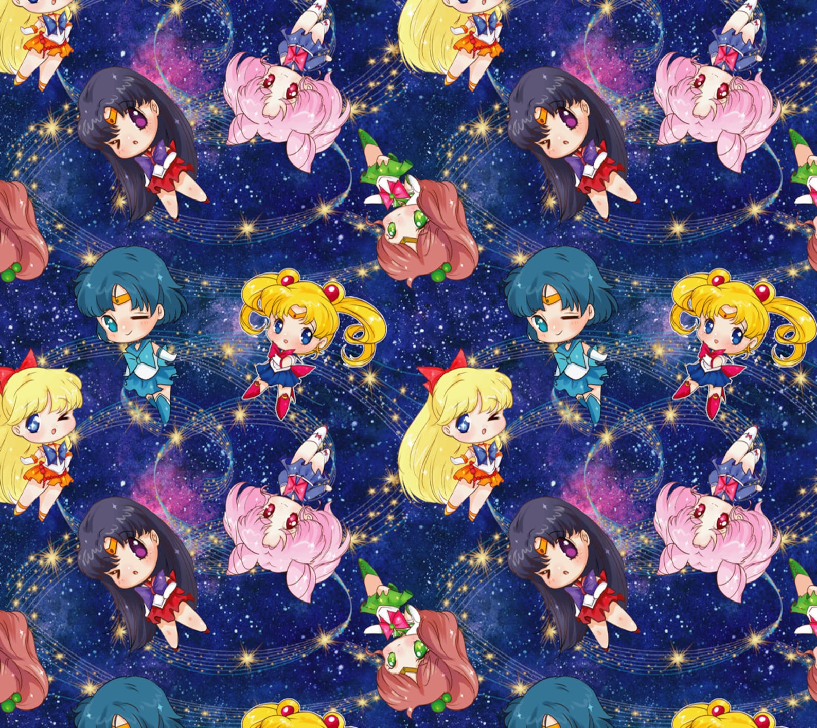 SAILOR MOON REPEAT Pattern Digital Seamless Files Girls Etsy