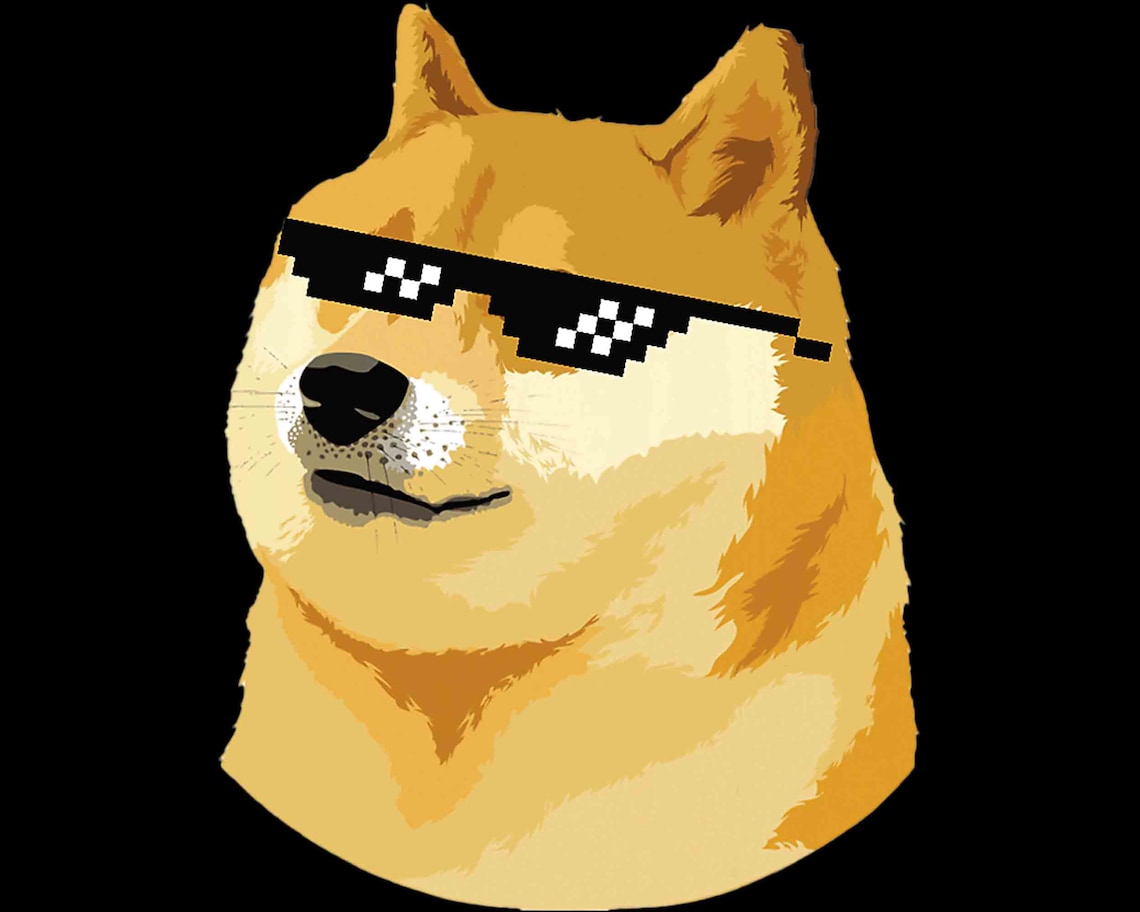 Doge Design With Deal With It Glasses Png Doge Png Doge | Etsy