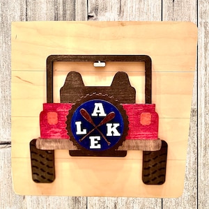 Wood Off Road Vehicle with Interchangeable Wheel Covers | Off Road Vehicle | Interchangeable Pieces | Great Gift for Jeep Lovers