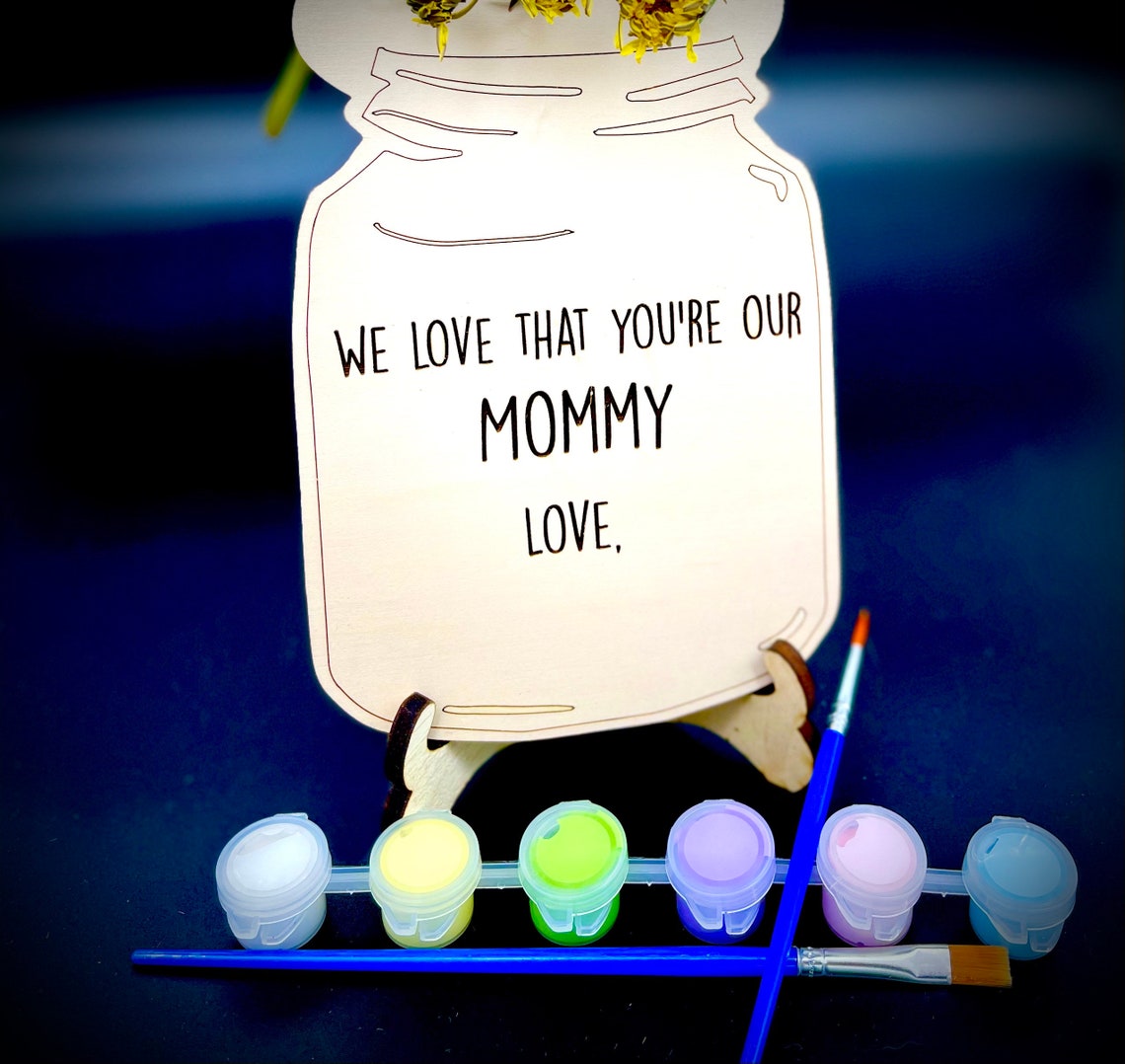 Wildflowers for Mom Wooden Vase Dandelions for Mommy Wooden Etsy UK