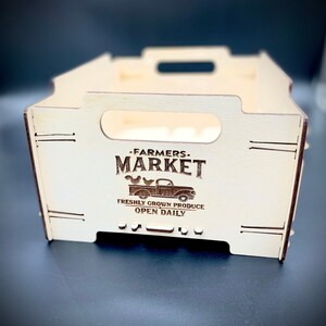 Stackable Farmer's Market Boxes | Wooden Crate for Storage | Garden Box ...