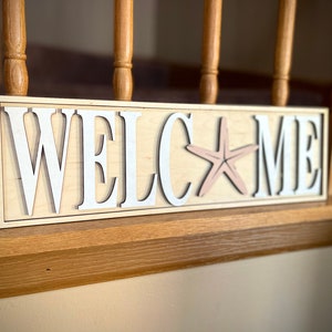 Beach Theme Welcome Sign | Beach Theme Décor | Beach Sign | Ocean Themed Home Décor | Beach House Décor | Beach House Wall Sign