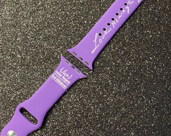 Alzheimer's Disease Awareness Silicone Apple Watch Band, Customized Apple Watch Band, Alzheimers, Dementia, Apple Watch Band