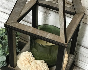 Farmhouse Square Lantern| Home Décor | Personalized Square Lantern | Candle Holder | Shower Gift | Housewarming Gift | Wedding Décor