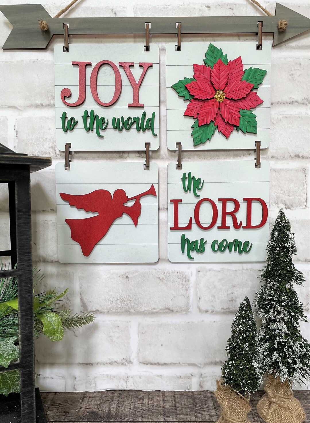 Wooden Rustic Farmhouse Hanging Christmas Sign Farmhouse Hanging Sign