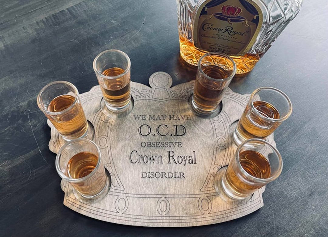 Crown Royal Shot Glass Board Tequila Board Shot Glass Holder Engraved