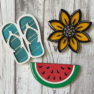 Wooden  Interchangeable pieces for the Round or Square Welcome to Our Home Sign | Interchangeable Pieces for Welcome Sign