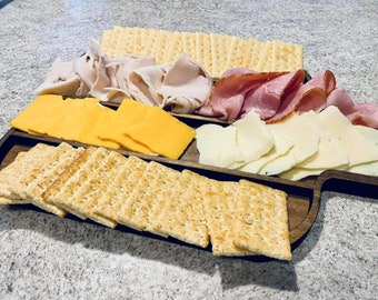 Wooden Cheese Board | Cheese And Sausage Boards | Cheese and Crackers Board | Charcuterie Board