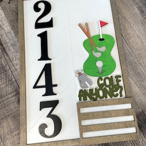 Interchangeable Piece fo Address Plaque | Golf Interchangeable | Optional Interchangeable Pieces for Address Plaque