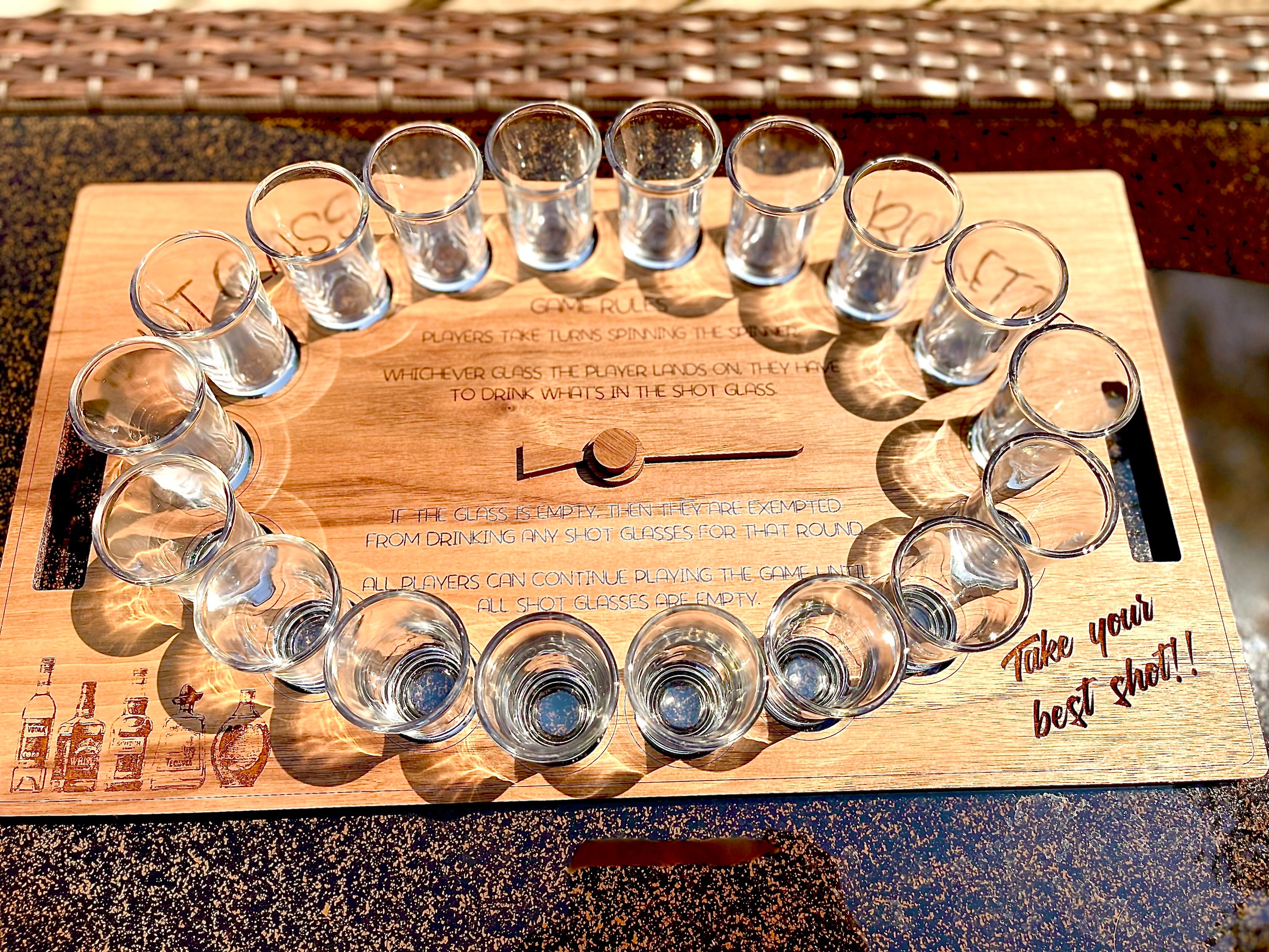 Shot Glass Roulette Alcohol Board Shot Roulette Game with Etsy