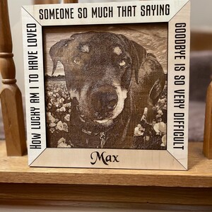 Personalized Pet Memorial Gift | Custom Engraved Pet Photo | Pet Memorial Plaque
