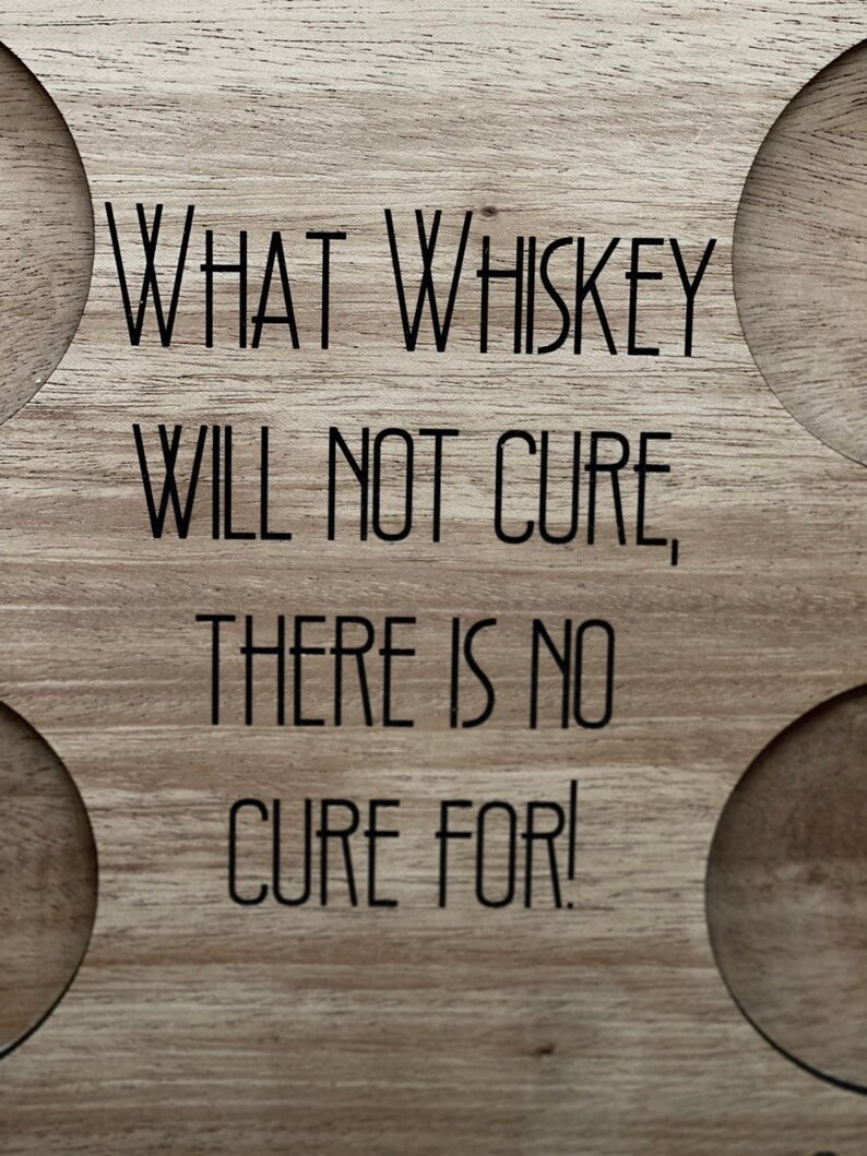 Whiskey Serving Board With Handles Personalized Alcohol Etsy