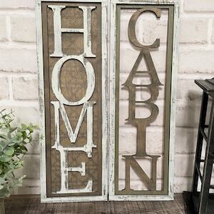 Rustic Farmhouse Sign | Entry way Décor | Farmhouse Décor | Wooden Home Sign | Wooden Cabin Sign | Wooden Patio Sign | River Sign | Welcome