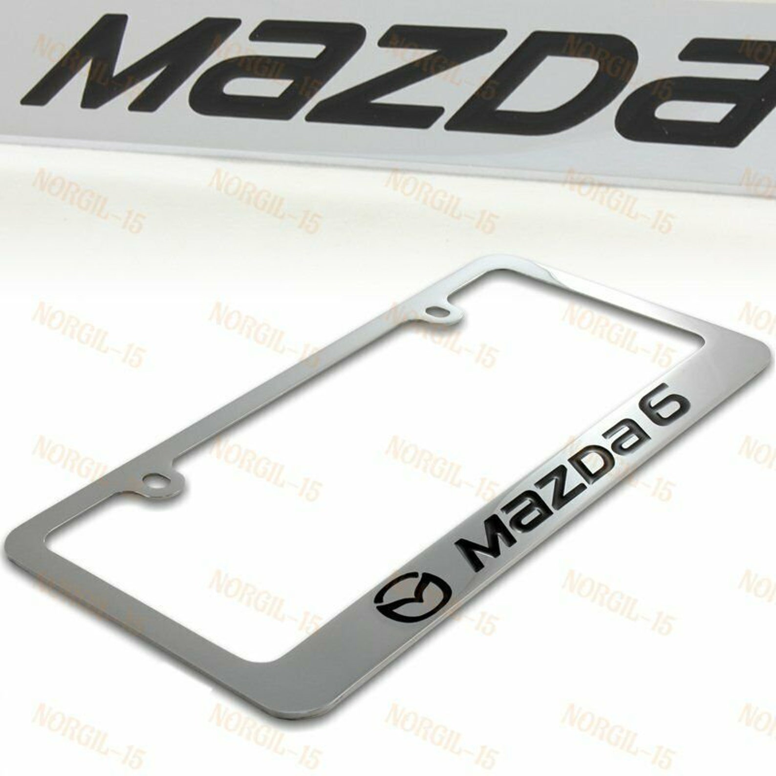 2pcs Mazda 6 Gloss Black Stainless Steel License Plate Frame Etsy
