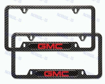 2-Piece Volvo Carbon Fiber Look License Plate Frame – Aluminum, Direct Fit