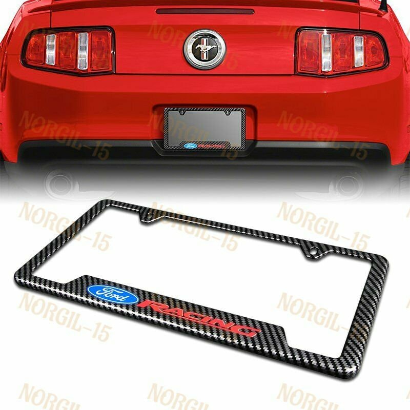 New For FORD Carbon Fiber Look License Plate Frame ABS X1