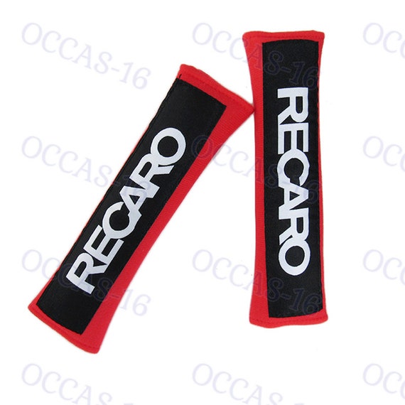 Red Recaro Seat Belt Covers Velcromag