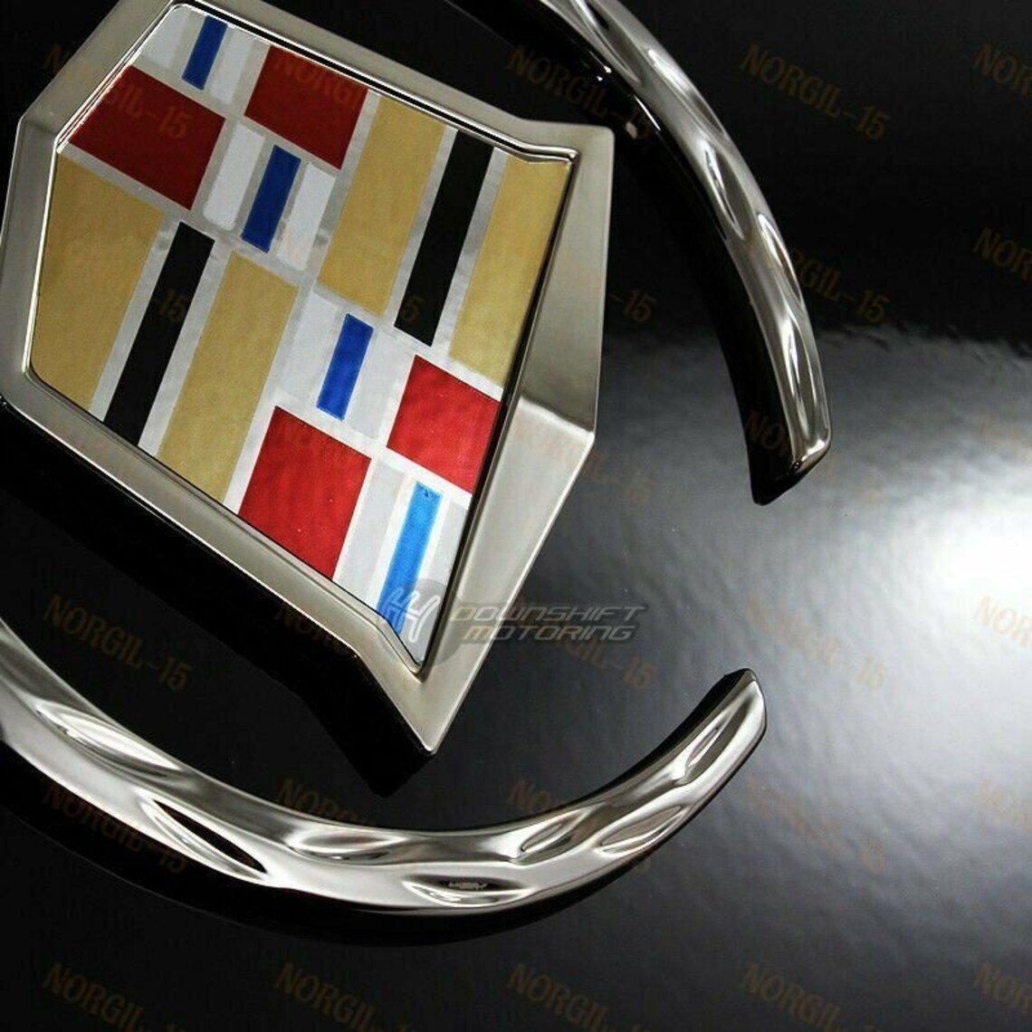 3D Cadillac Logo Front License Plate Frame Black Stainless Etsy