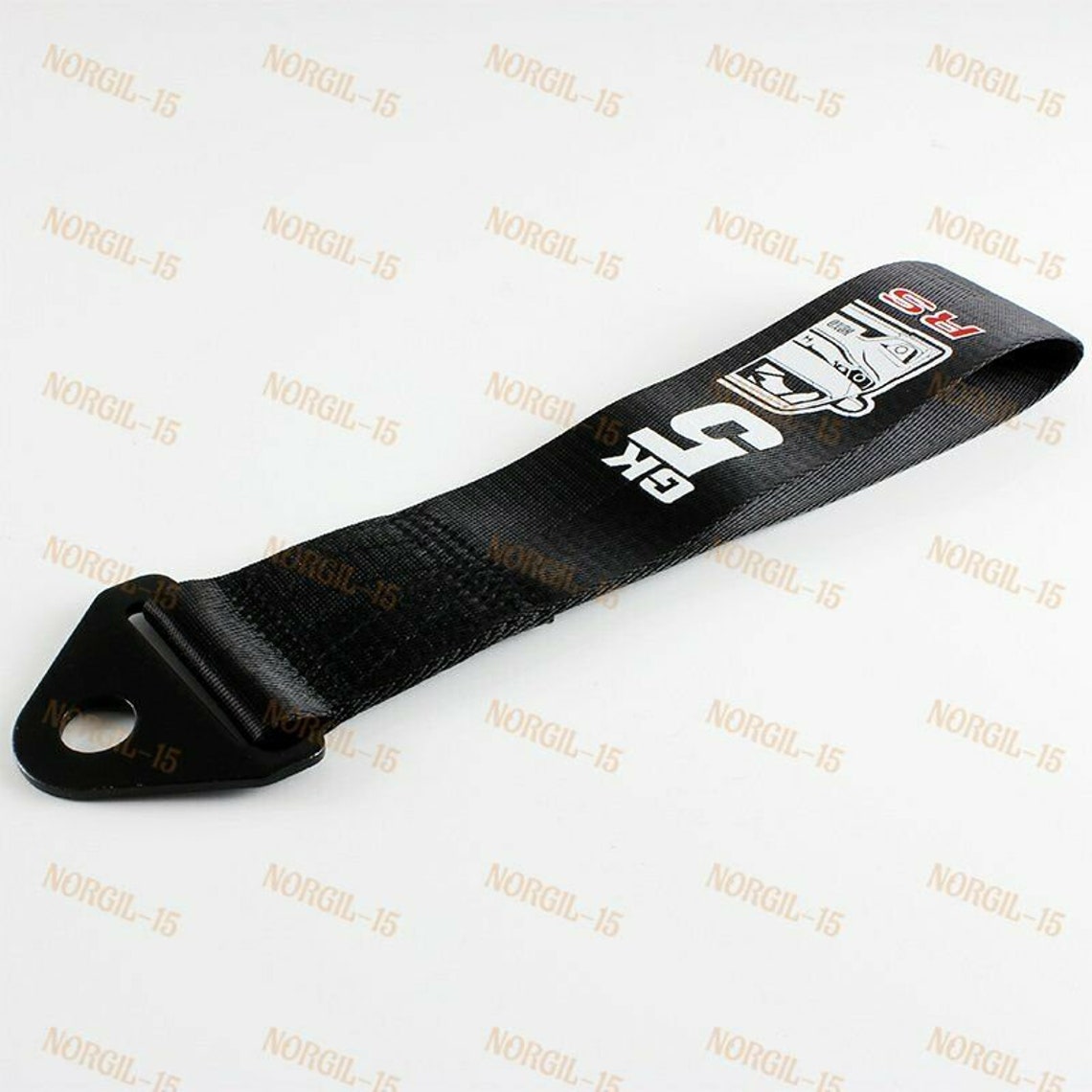 Black Car Tow Towing Strap Jdm Gk5 Rs Racing Belt Recovery Etsy