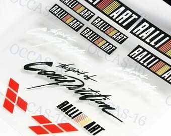 MITSUBISHI RALLIART CAR Sticker Reflective Light Decal 1.75x1.75" Black Yellow MITSUBISHI RALLIART CAR Sticker Reflective Light Decal 1.75x1.75" Black Yellow