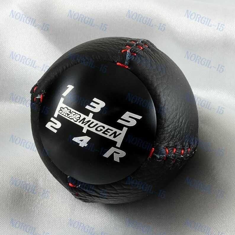 Black Leather 5 Speed Jdm Mugen Shift Knob for Honda Crz Type Etsy
