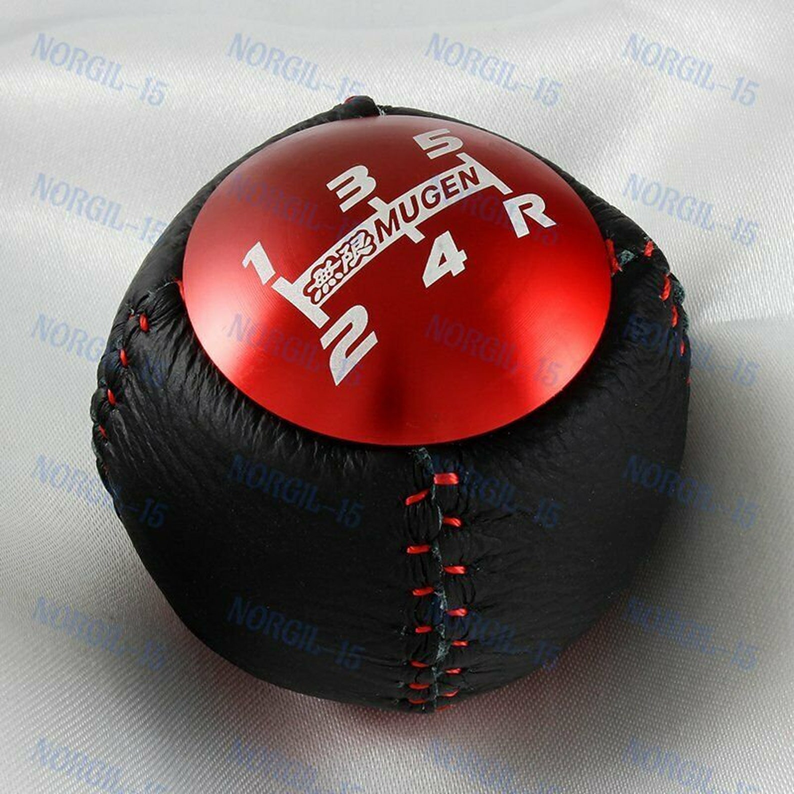 Jdm Mugen Leather 5 Speed Shift Knob Red For Honda Crz Type R Etsy